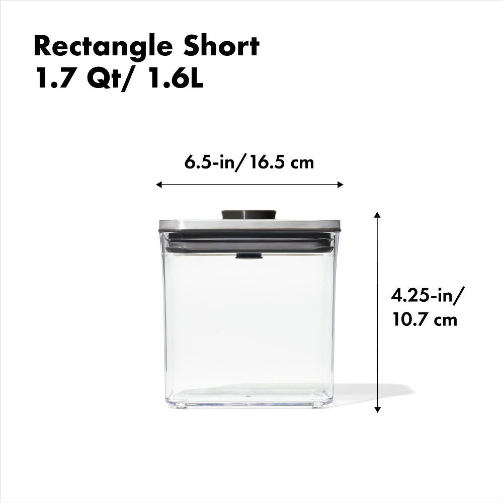 POP Container - Rectangle Short (1.7 Qt/1.6 L) - Matte Black L5