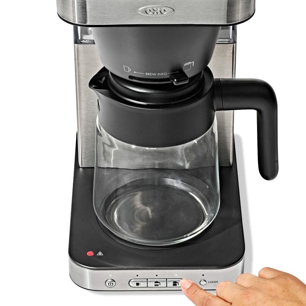 8-Cup Coffee Maker with Podless Single-Serve Function and Glass Carafe D2