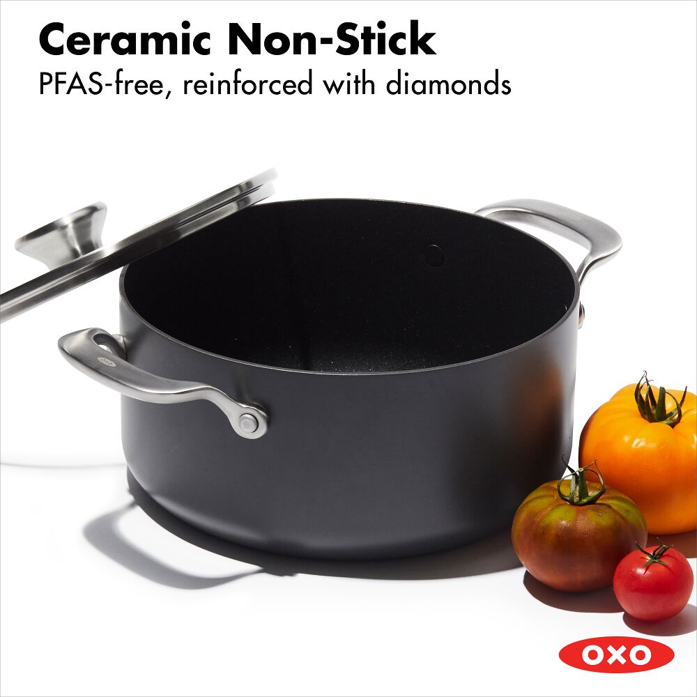 Ceramic Professional Non-Stick 5QT Stock Pot with Lid Q5