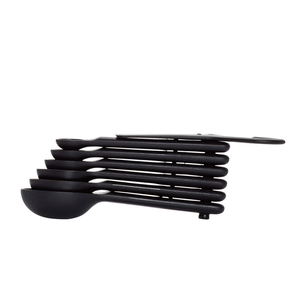 7 Piece Plastic Measuring Spoons - Black N6