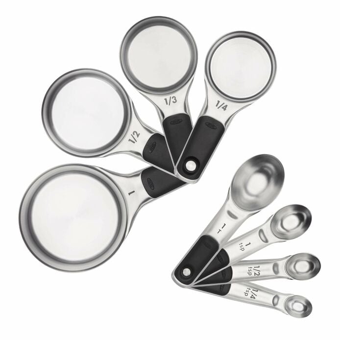 Stainless Steel Measuring Cups and Spoons Set O0