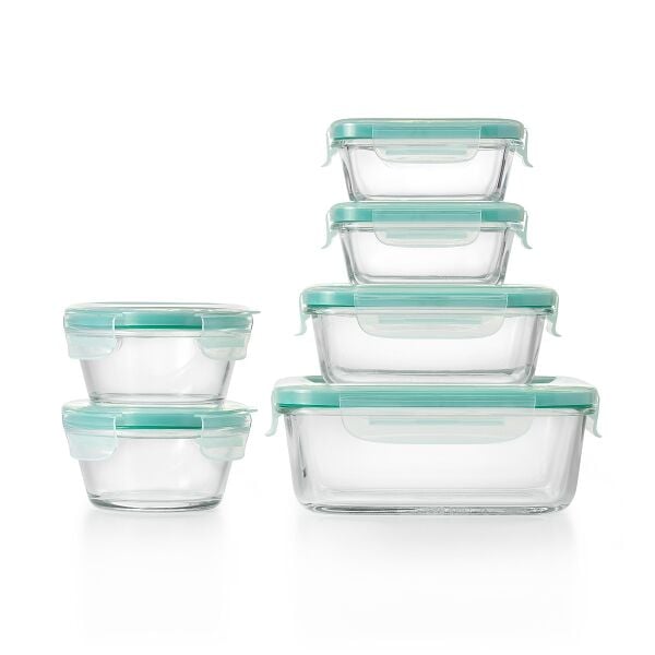 OXO Good Grips 12 Piece Smart Seal Glass Container Set G6