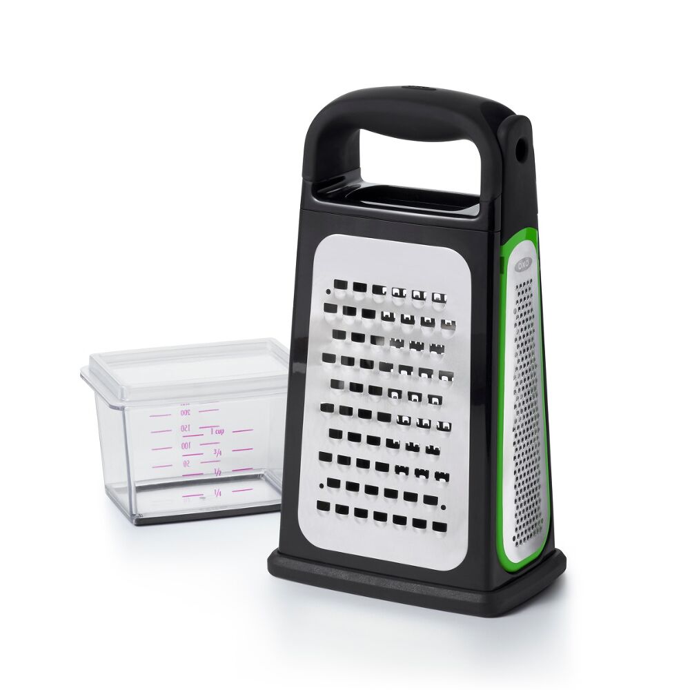 Etched Box Grater With Removable Zester O5