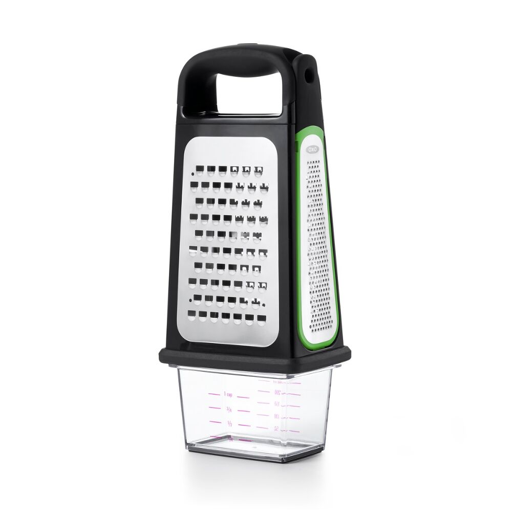 Etched Box Grater With Removable Zester O5