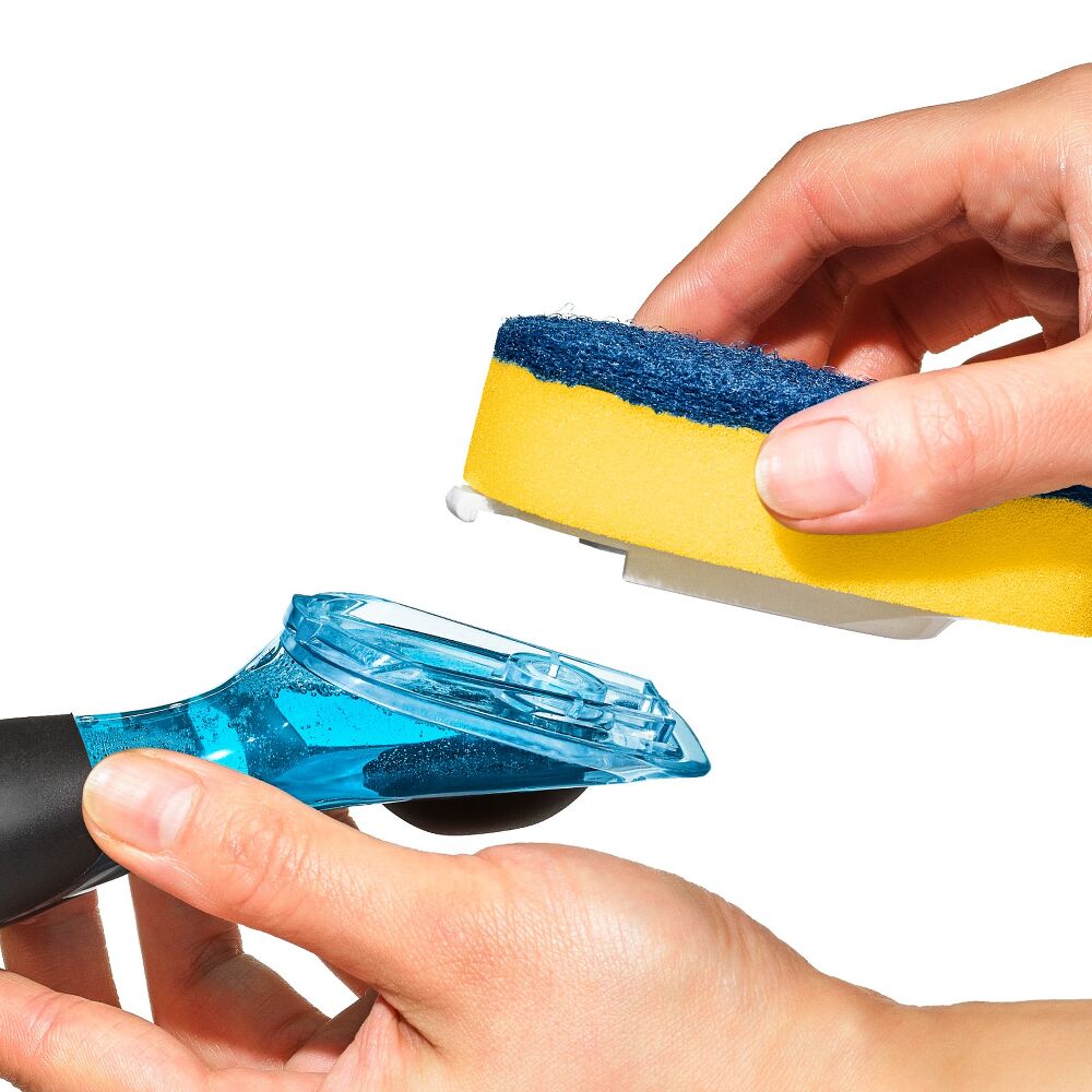 Soap Dispensing Dish Scrub C6