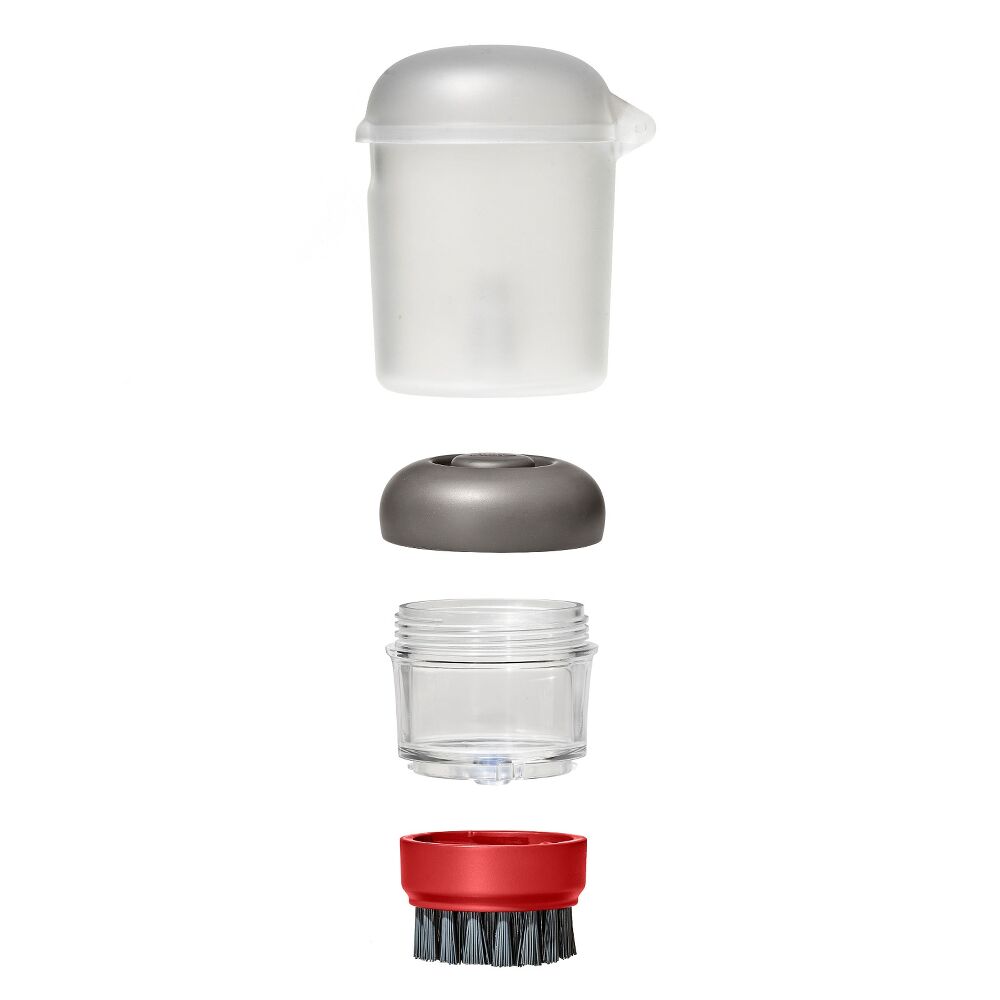 Outdoor Soap Dispensing Dish Brush with Storage Case F7