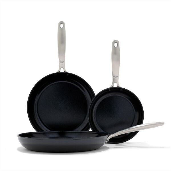 Enhanced Non-Stick 3-Piece Frypan Set — Black B1