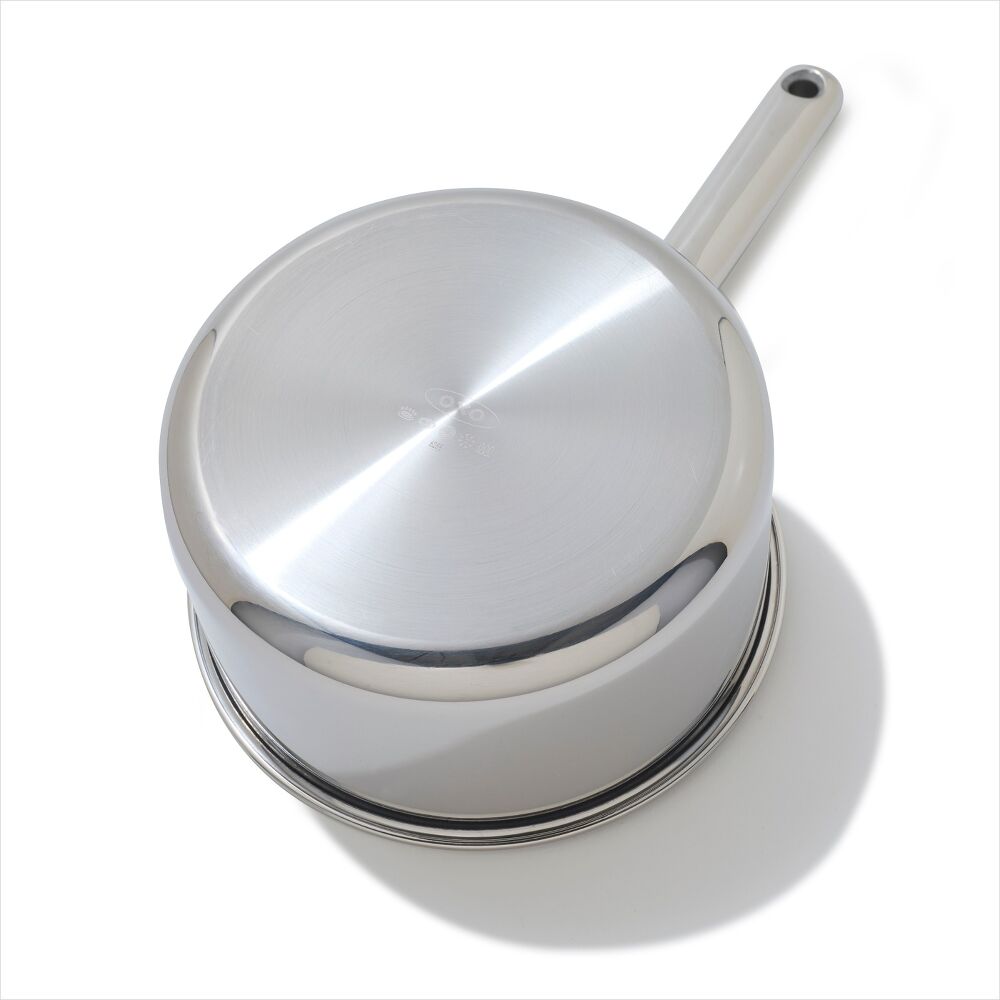 Trident Hybrid Non-Stick Stainless Steel 2.5 Qt Saucepan with Lid V4