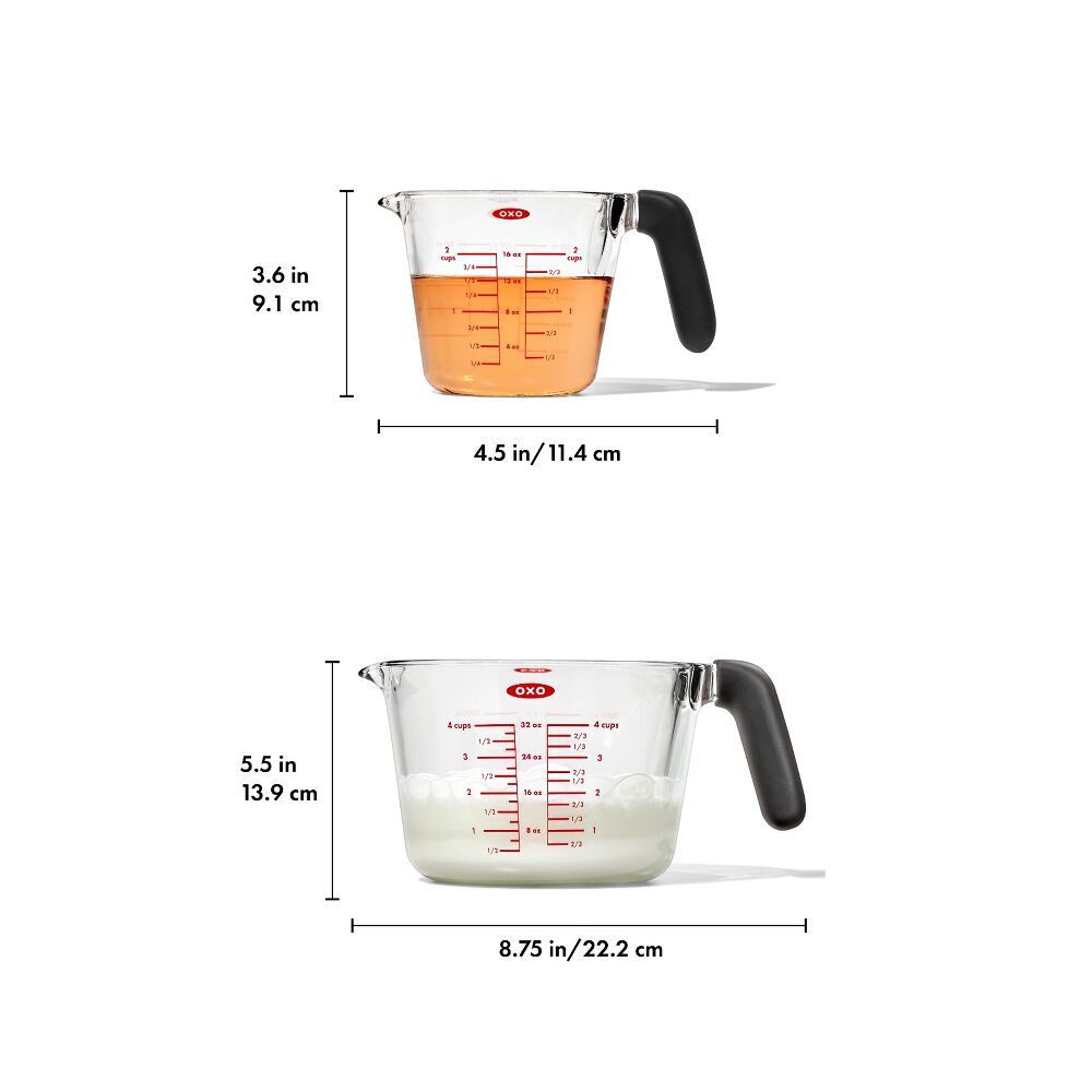 2-Cup and 4-Cup Glass Measuring Cup Set T4
