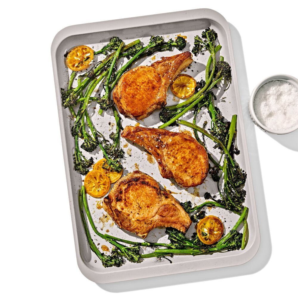 Non-Stick Pro Ceramic Coated Metal Bakeware Half Sheet Pan Q2