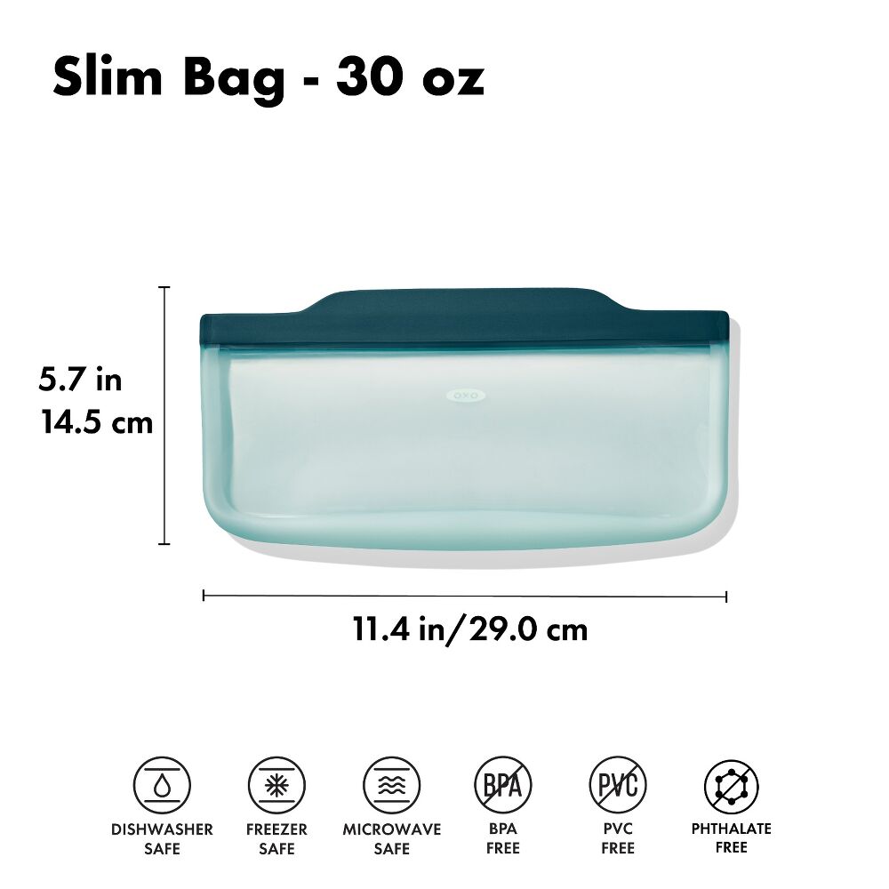 Silicone Reusable Bag - Slim Bag (20 oz) - Lagoon V3