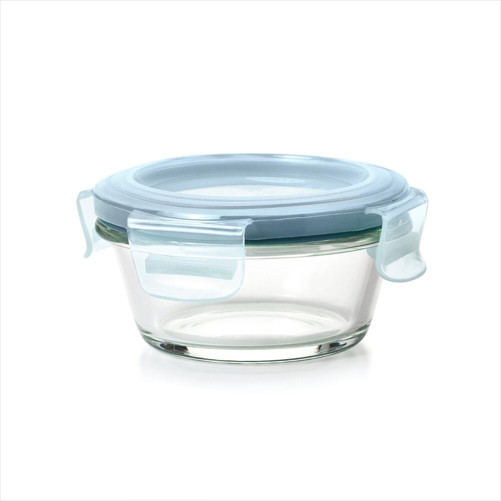 Smart Seal 1-Cup Glass Round Container - Arctic Blue B3
