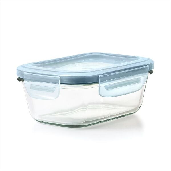 Smart Seal 1.6-Cup Glass Rectangle Container - Arctic Blue M6