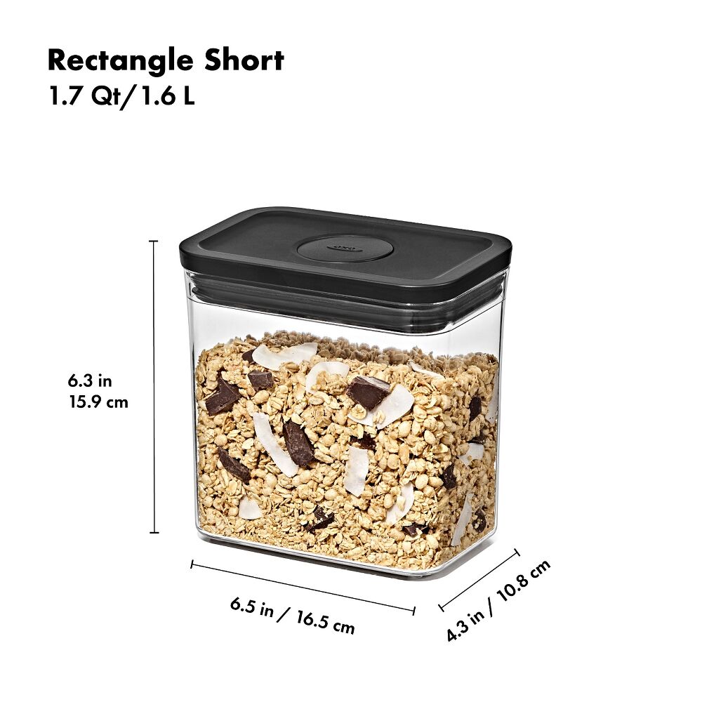 POP Container - Rectangle Short (1.7 Qt/1.6 L) - Matte Black L5