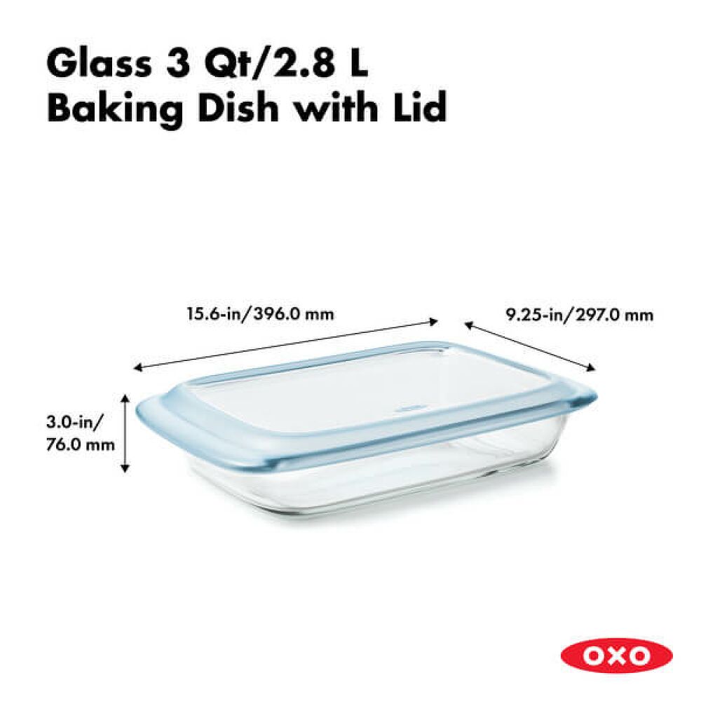 Glass Baking Dish with Lid (3.0 Qt) A1