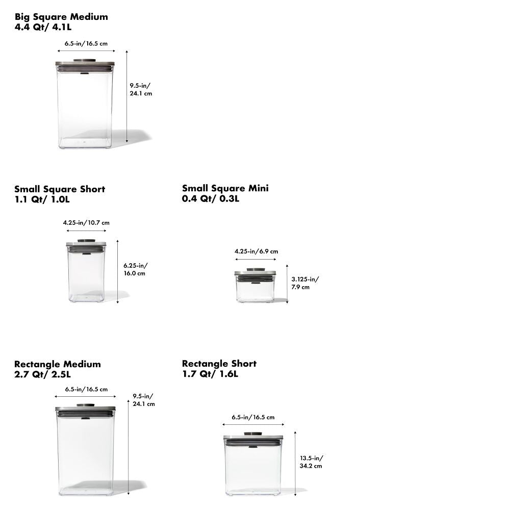 Steel 6-Piece POP Container Set H9
