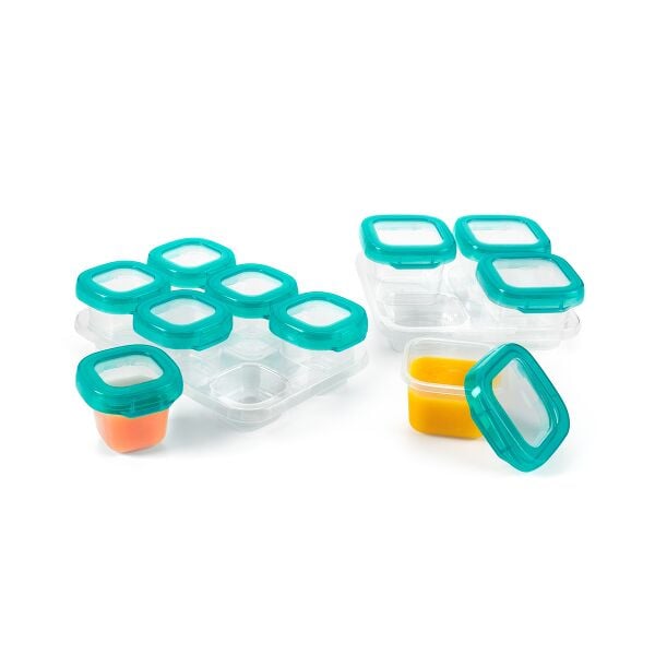 12-Piece Baby Blocks™ Plastic Freezer Storage Container Set - Tot Teal R4