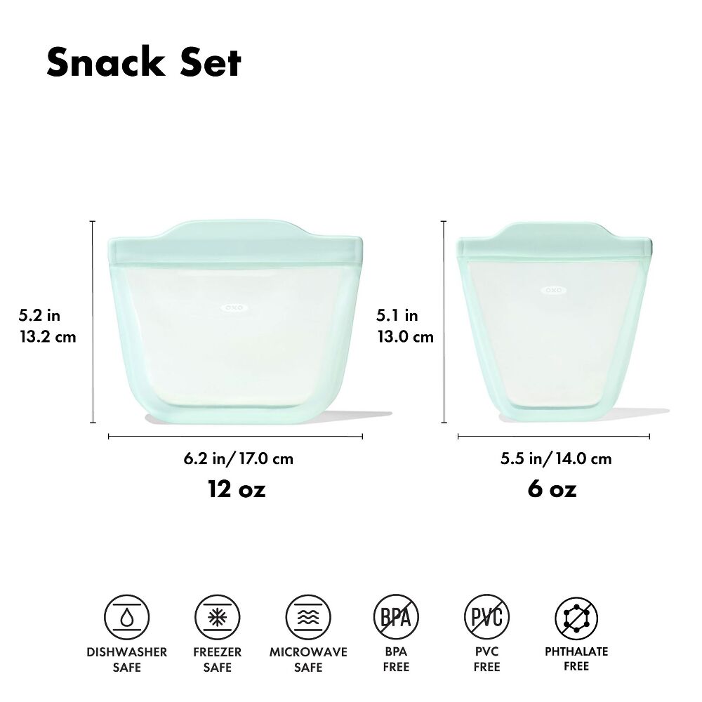 Tot Silicone Reusable Bag - 2-Piece Stand-Up Cup Set N1