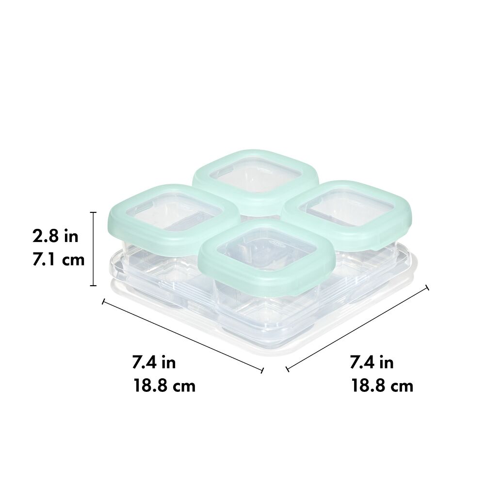 Baby Blocks Food Storage Containers (6 oz) - Opal I5