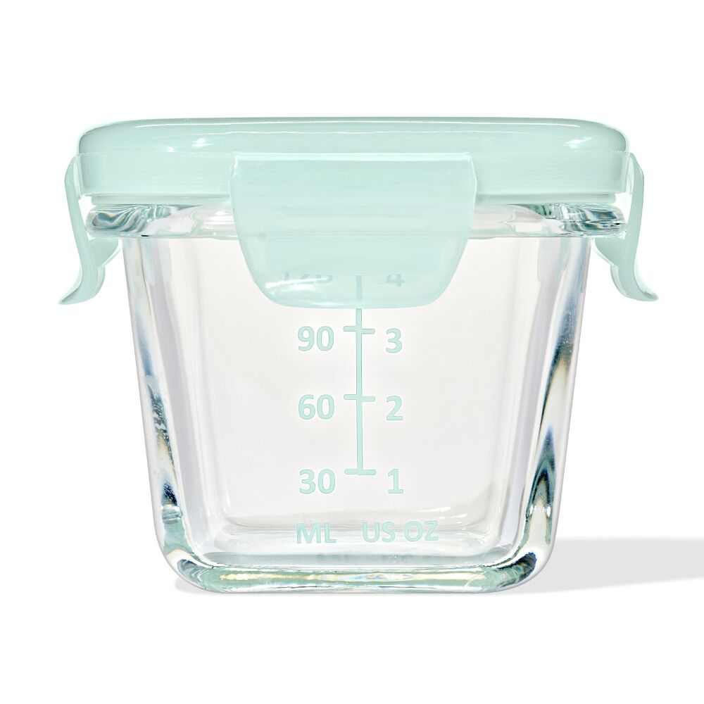 Glass Baby Blocks Food Storage Containers (4 oz) - Opal V6