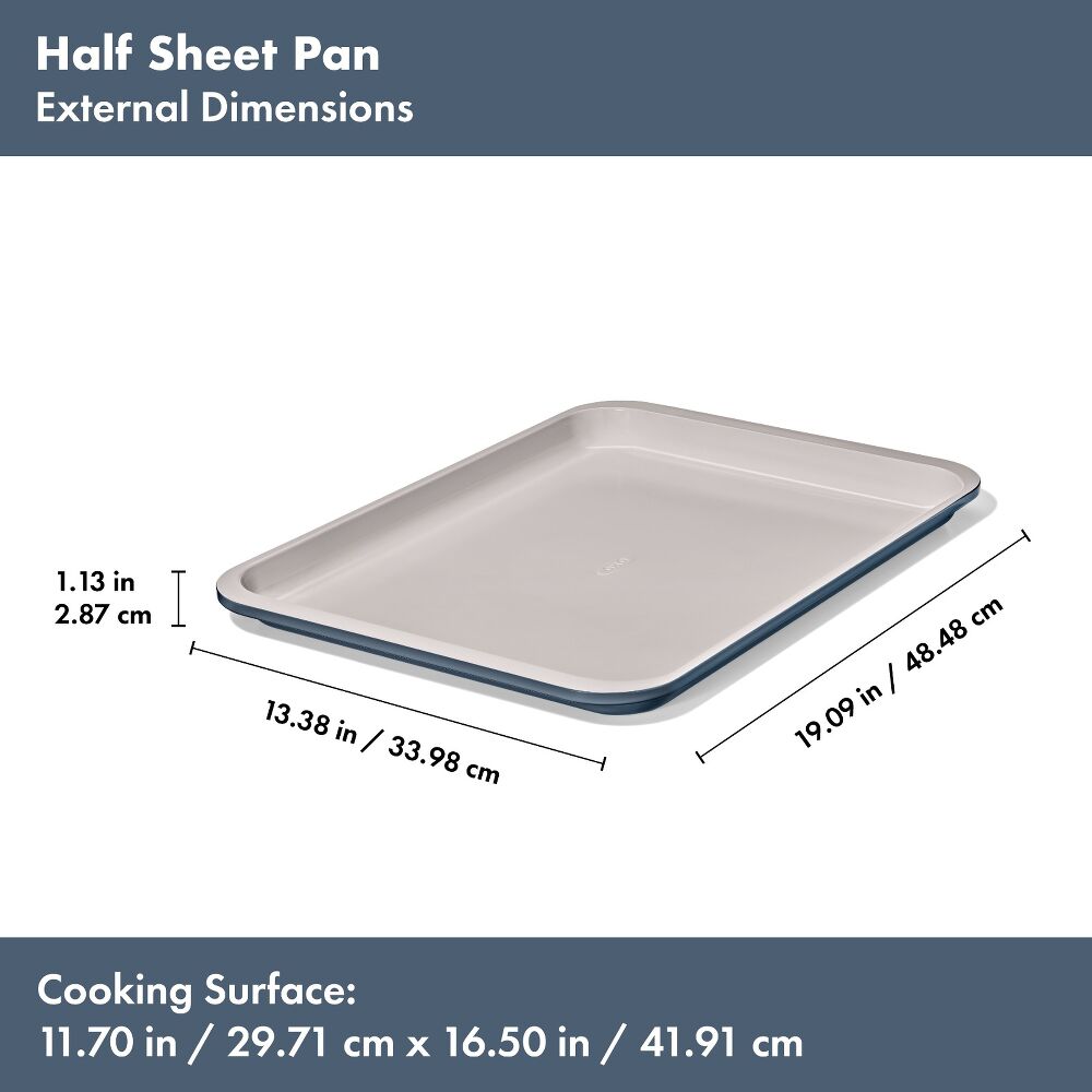 Non-Stick Pro Ceramic Coated Metal Bakeware Half Sheet Pan Q2