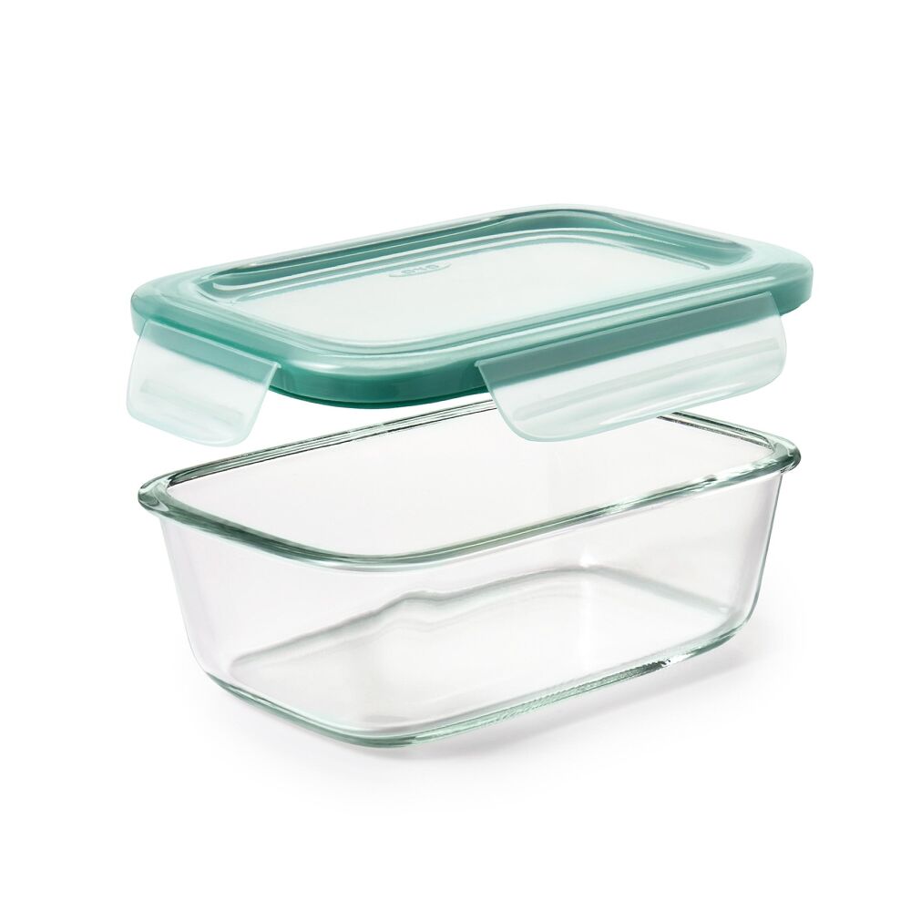 Smart Seal 3.5 Cup Glass Rectangle Container - Teal G6