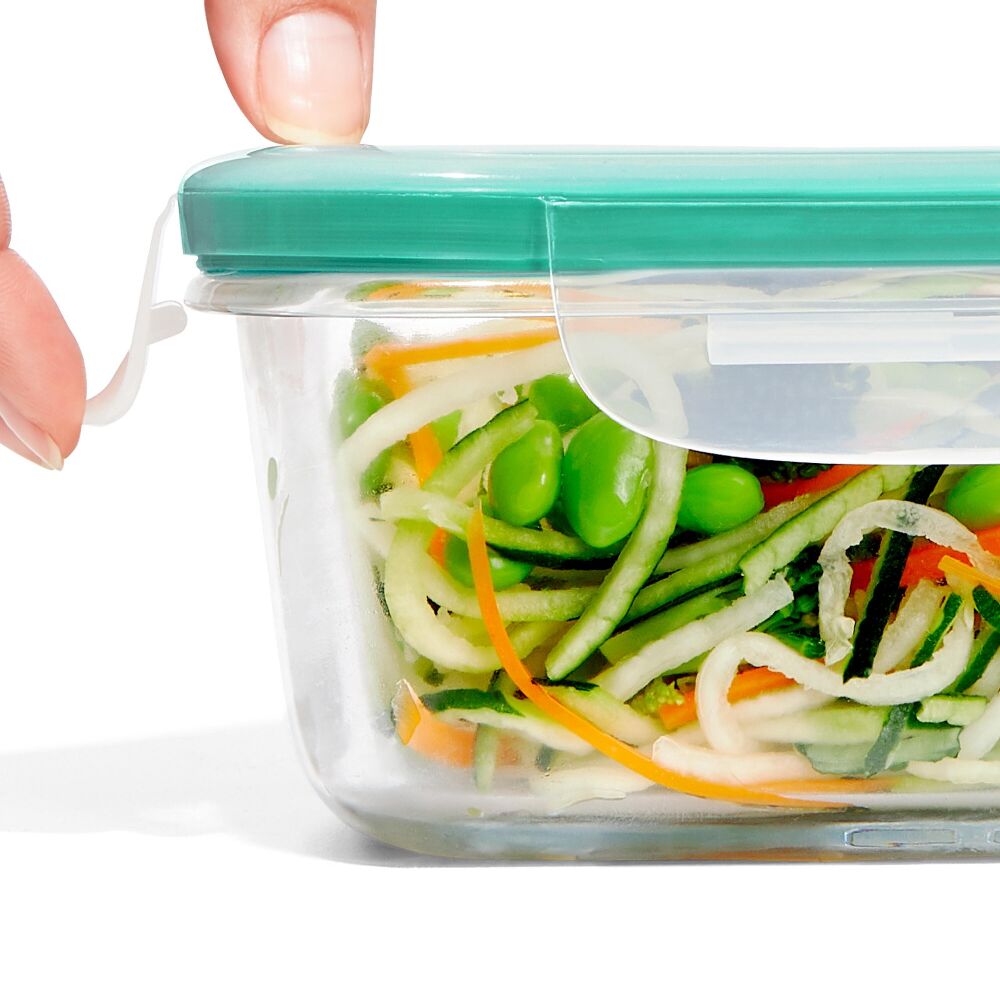 Smart Seal 3.5 Cup Glass Rectangle Container - Teal L2