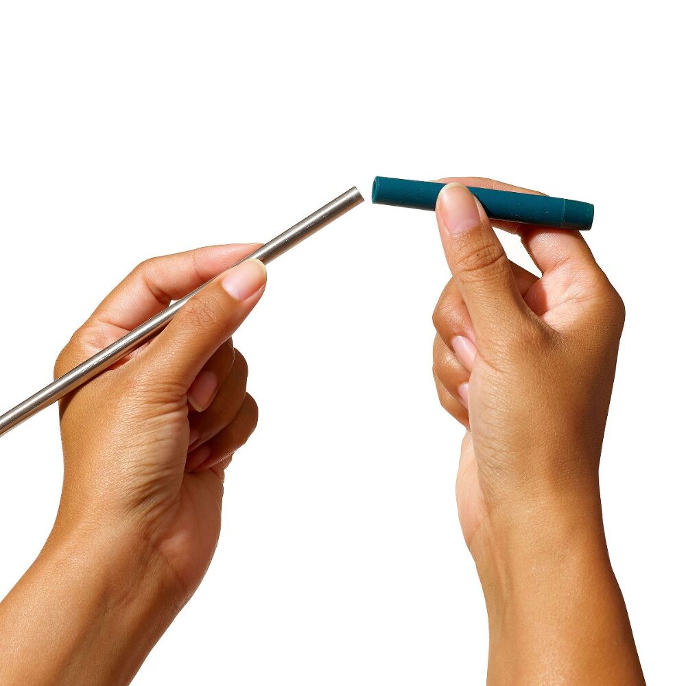 4-Piece Reusable Straw and Brush Set with Case B9