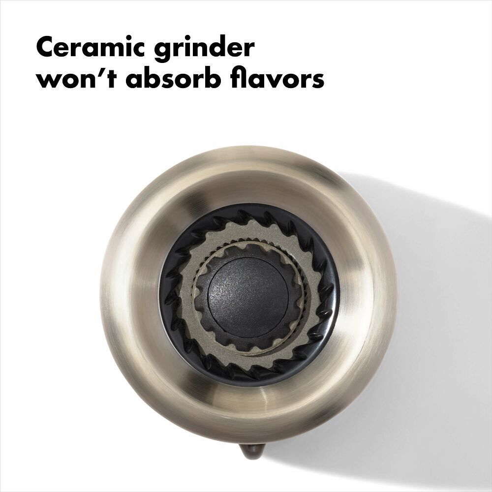 Contoured Mess-Free Pepper Grinder W4
