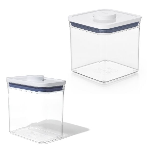 POP Container - Rectangle Short (1.7 Qt.) & POP Container - Big Square Short (2.8 Qt.) Bundle O4