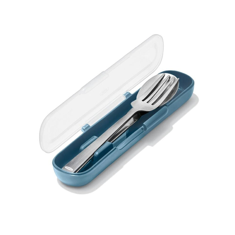 Prep & Go Stainless Steel Utensils With Case - Ocean Blue O3