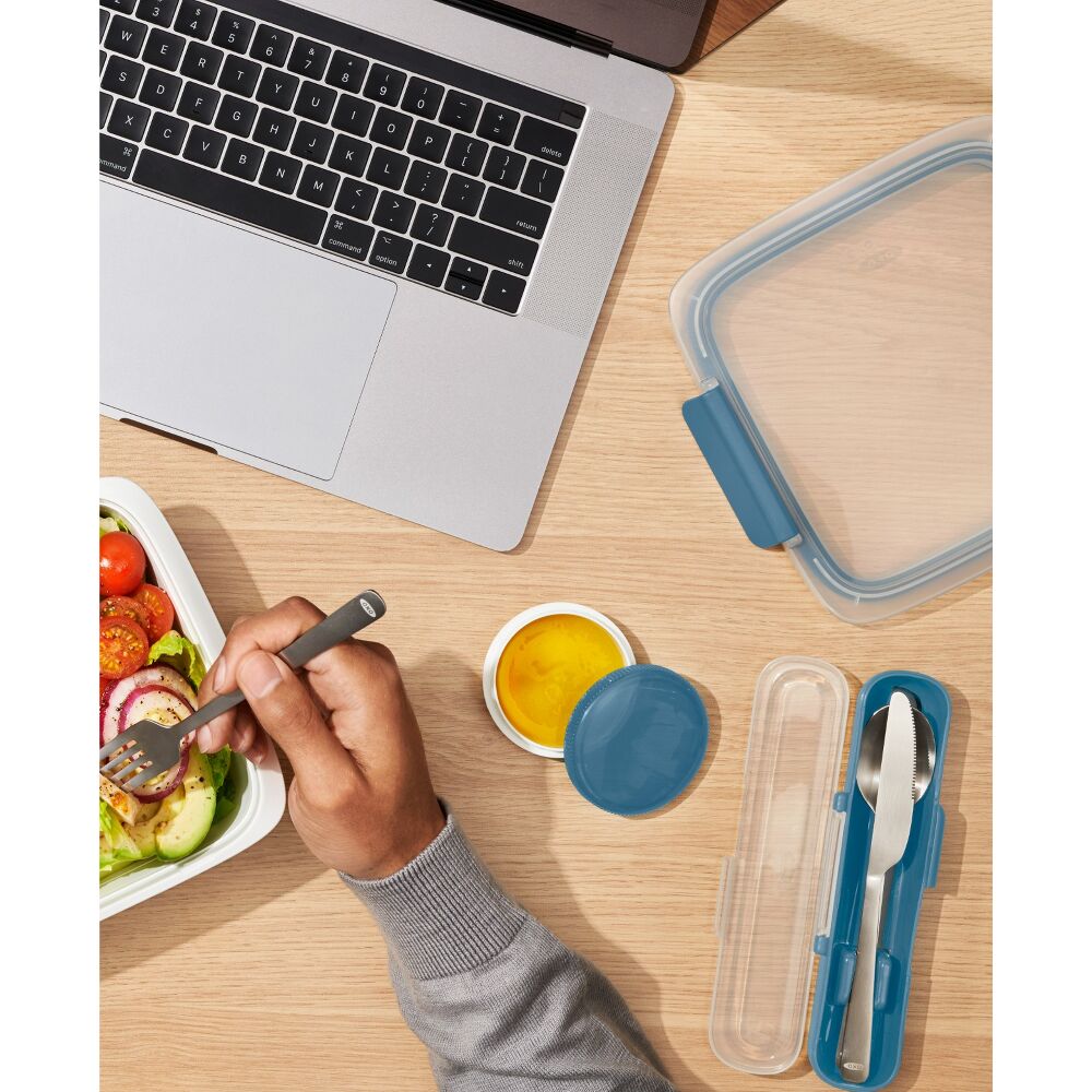 Prep & Go Stainless Steel Utensils With Case - Ocean Blue O3