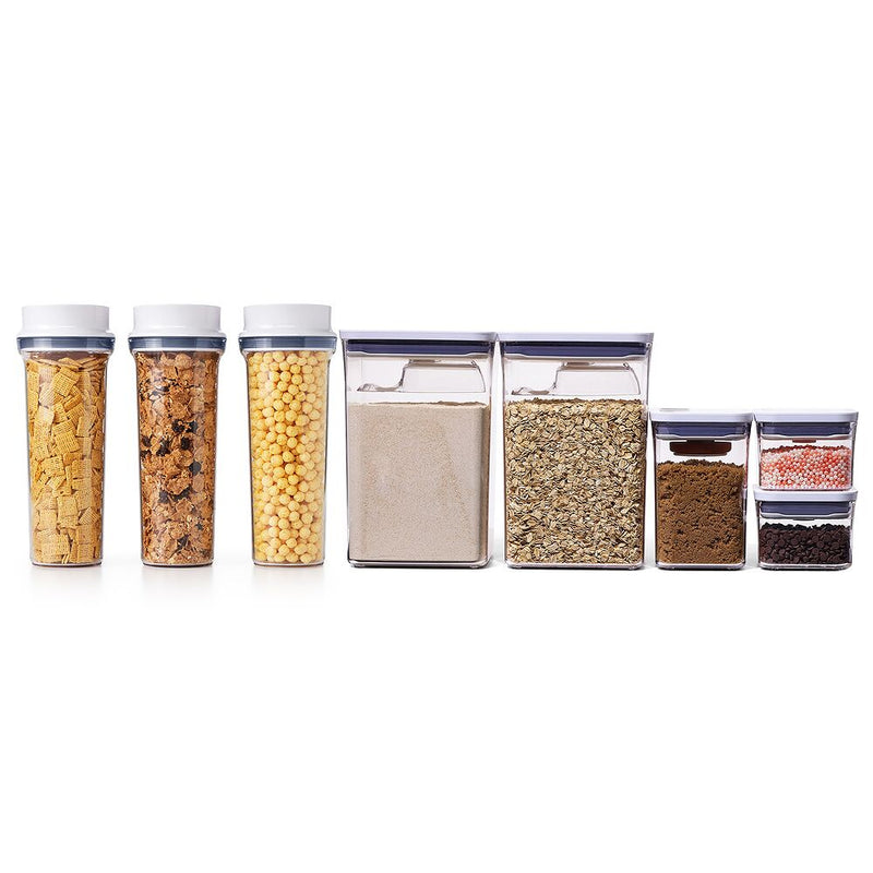 3 Piece Cereal Dispenser Set & 8-Piece POP Container Baking Set Bundle P8