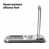 Stainless Steel Spoon Rest with Lid Holder N1