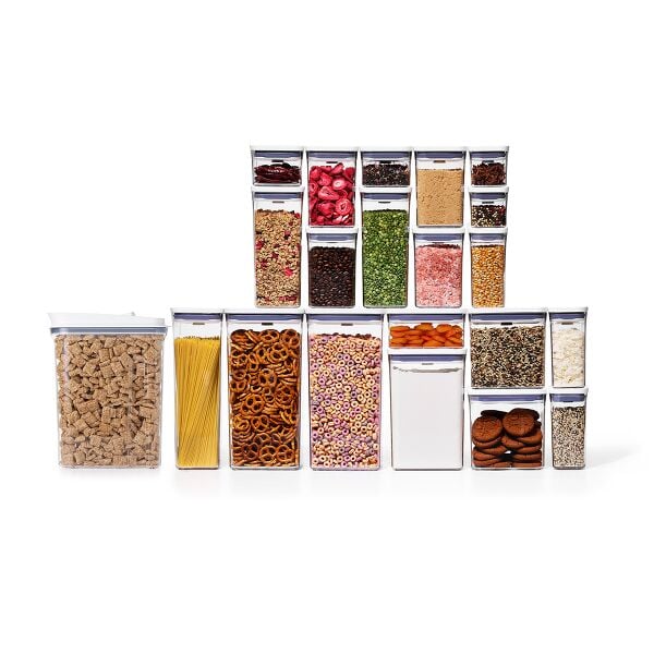 POP Large Cereal Dispenser (4.5 Qt.) & 20-Piece POP Container Set Bundle D0
