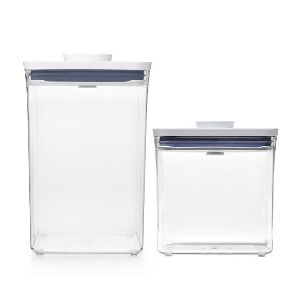 POP Container - Big Square Medium (4.4 Qt.) & POP Container - Rectangle Short (1.7 Qt.) Bundle F0