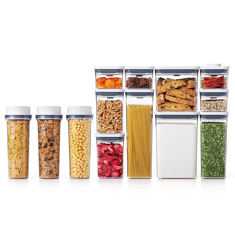 3 Piece Cereal Dispenser Set & 10-Piece POP Container Set Bundle O7