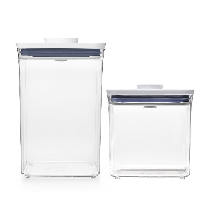 POP Container - Big Square Medium (4.4 Qt.) & POP Container - Rectangle Short (1.7 Qt.) Bundle F0