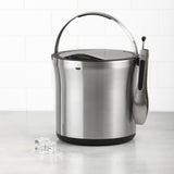 Steel Ice Bucket & Tong Set W0