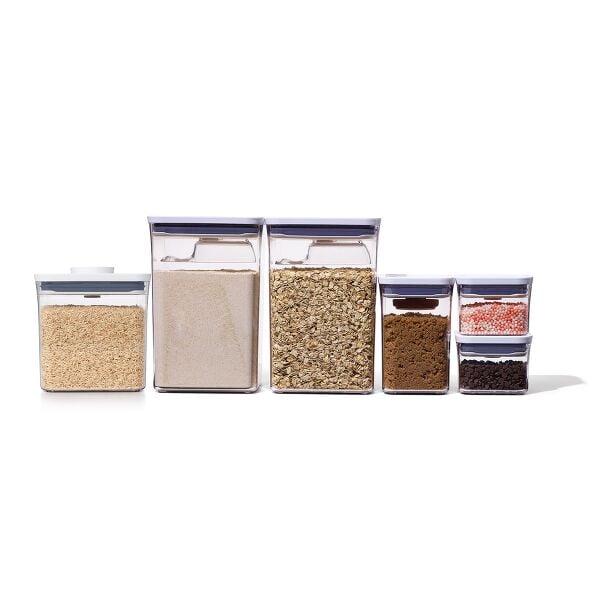 8-Piece POP Container Baking Set & POP Container - Big Square Short (2.8 Qt.) Bundle Z6