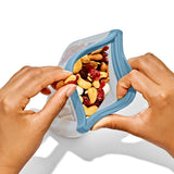 Silicone Reusable Bag  Stand-Up Snack (12 oz) - Ocean Blue Q5
