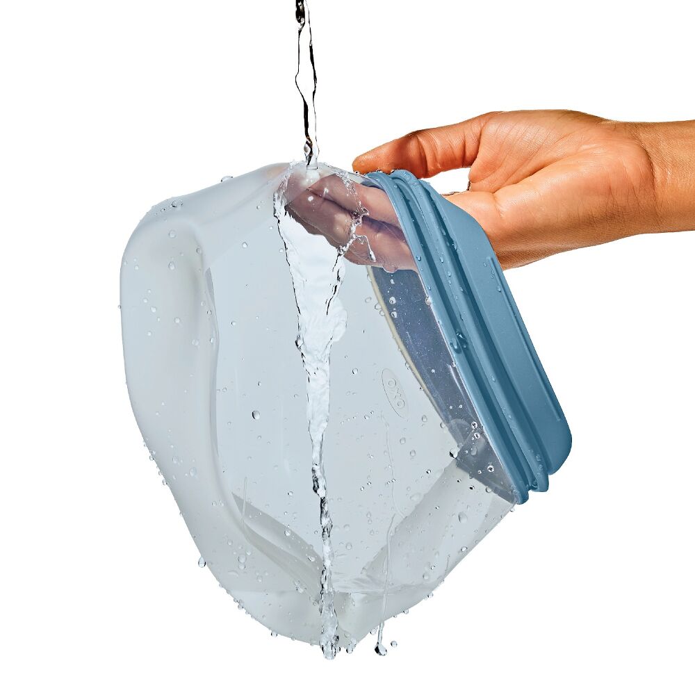 Silicone Reusable Bag  Stand-Up Quart (32 oz) - Ocean Blue U7