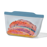 Silicone Reusable Bag  Stand-Up Half Gallon (64 oz) - Ocean Blue J9