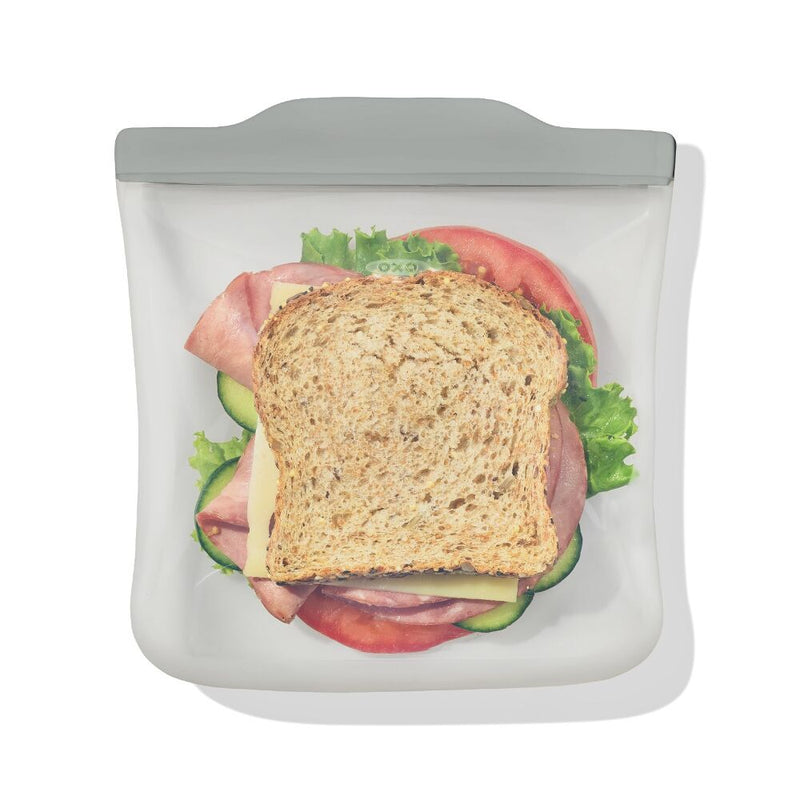 Silicone Reusable Bag  Sandwich (28 oz) - Fog H8