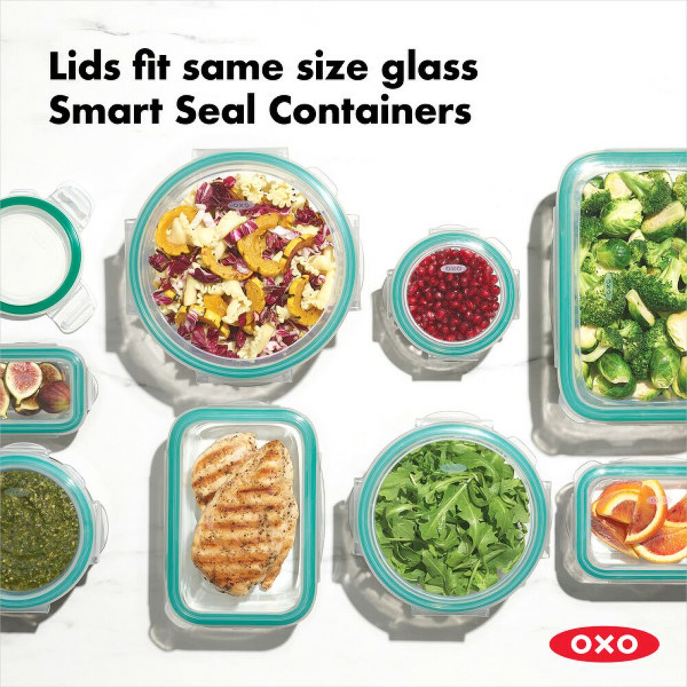 8 Piece Smart Seal Glass Round Container Set S5