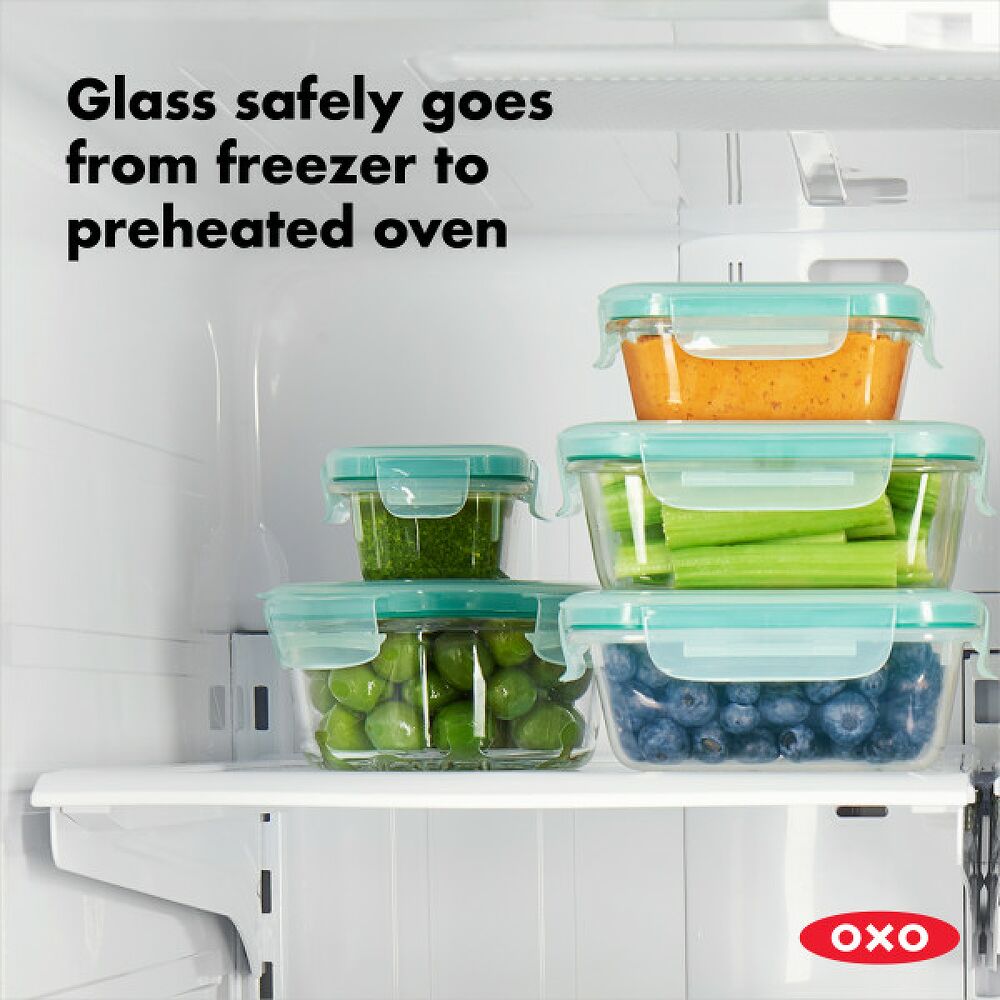 8 Piece Smart Seal Glass Round Container Set S5