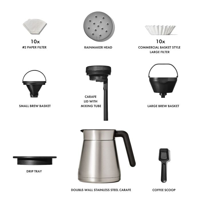 12-Cup Coffee Maker with Podless Single-Serve Function Y0