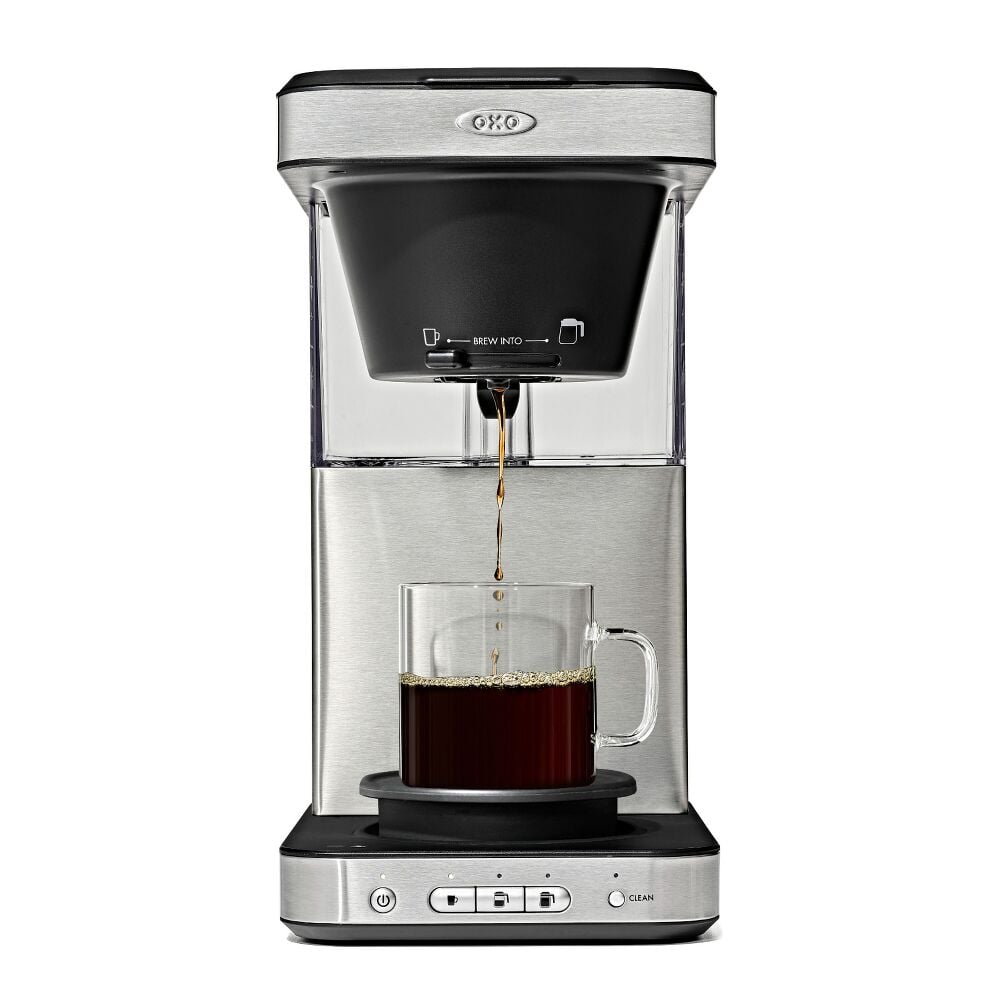 8-Cup Coffee Maker with Podless Single-Serve Function and Glass Carafe D2