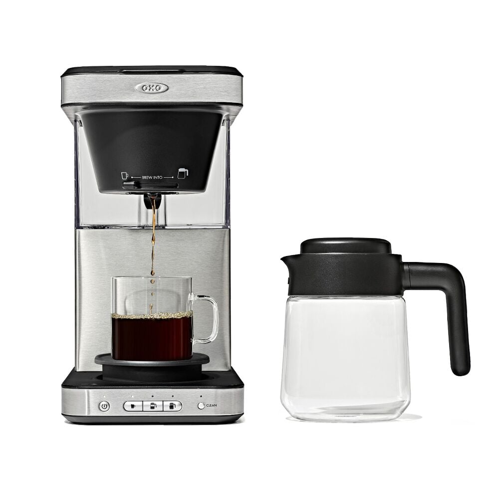 8-Cup Coffee Maker with Podless Single-Serve Function and Glass Carafe D2