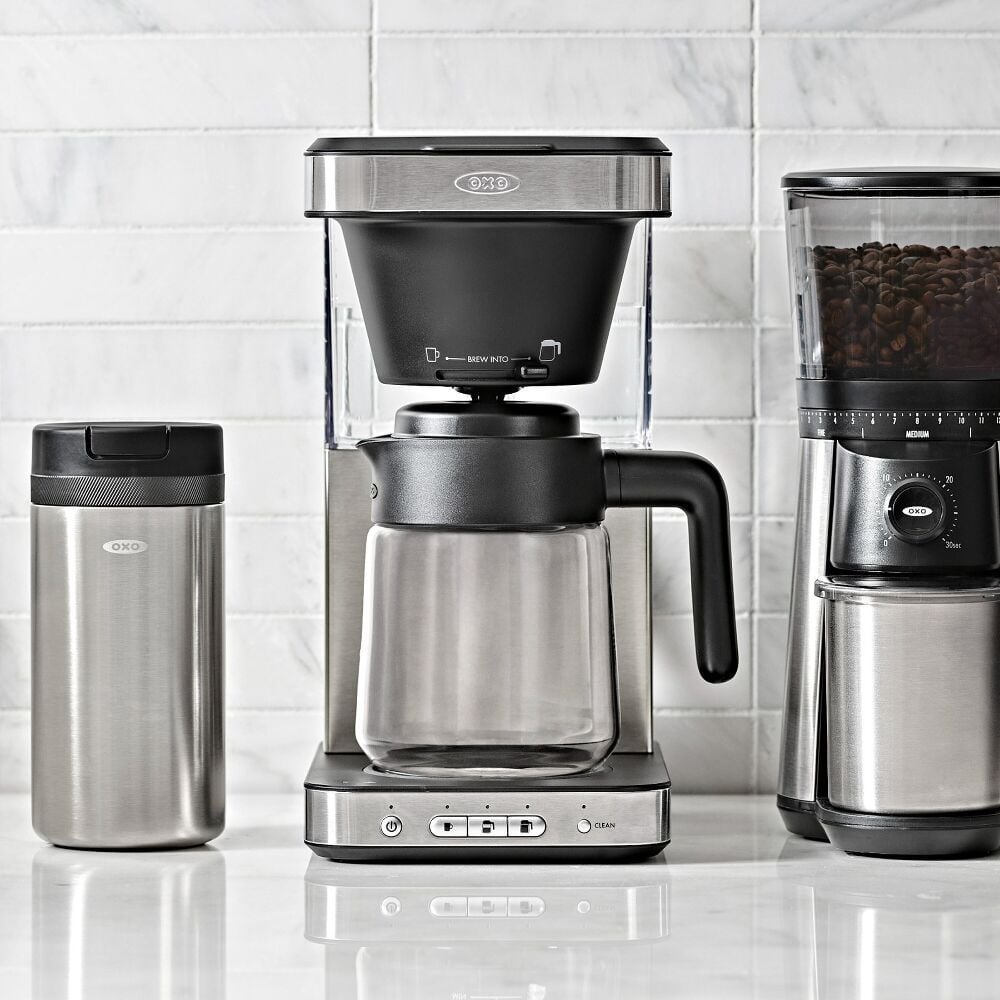 8-Cup Coffee Maker with Podless Single-Serve Function and Glass Carafe B7